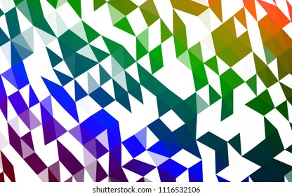 Dark Multicolor, Rainbow vector abstract mosaic background. Creative illustration in halftone style with gradient. A completely new design for your business.