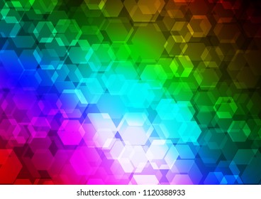 Dark Multicolor, Rainbow vector abstract polygonal pattern. Colorful abstract illustration with gradient. The polygonal design can be used for your web site.