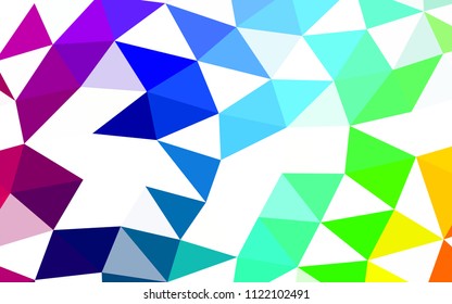 Dark Multicolor, Rainbow vector abstract polygonal abstract polygonal. Creative geometric illustration in Origami style with gradient. The polygonal design can be used for your web site.