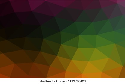 Dark Multicolor, Rainbow vector abstract mosaic pattern. An elegant bright illustration with gradient. A new texture for your design.