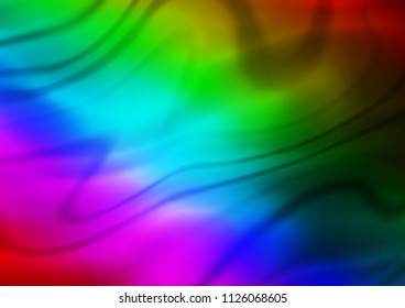 Dark Multicolor, Rainbow vector abstract blurred template. Modern geometrical abstract illustration with gradient. The elegant pattern can be used as part of a brand book.