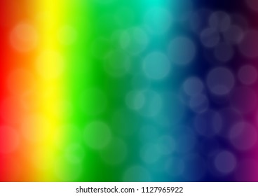Dark Multicolor, Rainbow vector abstract bokeh pattern. An elegant bright illustration with gradient. The background for your creative designs.