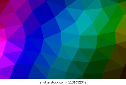Dark Multicolor, Rainbow vector abstract mosaic abstract mosaic. Modern geometrical abstract illustration with gradient. The polygonal design can be used for your web site.
