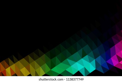 Dark Multicolor, Rainbow vector abstract mosaic pattern. Colorful abstract illustration with gradient. The completely new template can be used for your brand book.