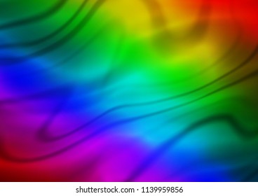Dark Multicolor, Rainbow vector abstract pattern. Creative illustration in halftone style with gradient. The best blurred design for your business.