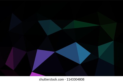 Dark Multicolor, Rainbow vector abstract polygonal cover. Glitter abstract illustration with an elegant design. The completely new template can be used for your brand book.