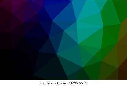 Dark Multicolor, Rainbow vector abstract mosaic background. Glitter abstract illustration with an elegant design. The textured pattern can be used for background.