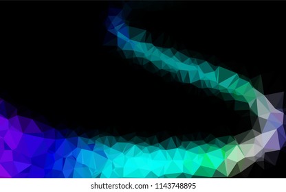 Dark Multicolor, Rainbow vector abstract mosaic pattern. Shining illustration, which consist of triangles. The elegant pattern can be used as part of a brand book.