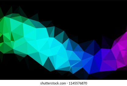 Dark Multicolor, Rainbow vector abstract mosaic backdrop. Glitter abstract illustration with an elegant design. The completely new template can be used for your brand book.