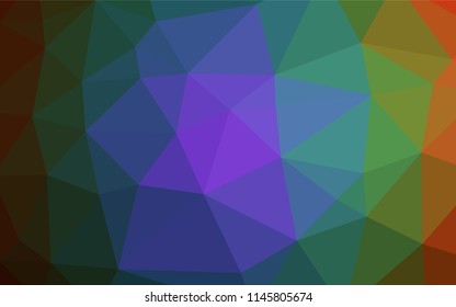 Dark Multicolor, Rainbow vector abstract mosaic background. A vague abstract illustration with gradient. A new texture for your design.