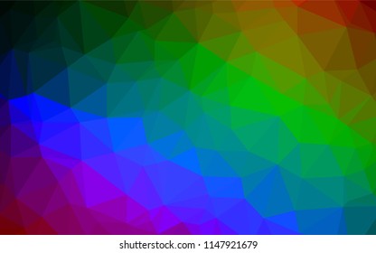 Dark Multicolor, Rainbow vector abstract mosaic background. Brand new colored illustration in blurry style with gradient. Brand new design for your business.