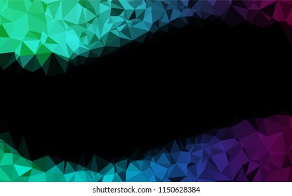 Dark Multicolor, Rainbow vector abstract polygonal cover. Creative illustration in halftone style with gradient. A new texture for your design.