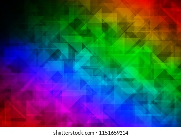 Dark Multicolor, Rainbow vector abstract polygonal abstract polygonal. A completely new color illustration in a vague style. The template can be used as a background for cell phones.
