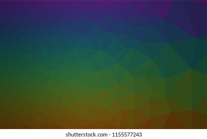 Dark Multicolor, Rainbow vector abstract mosaic pattern. A vague abstract illustration with gradient. A completely new design for your business.