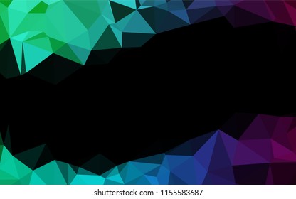 Dark Multicolor, Rainbow vector abstract polygonal cover. Colorful abstract illustration with gradient. The completely new template can be used for your brand book.