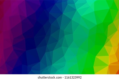 Dark Multicolor, Rainbow vector abstract polygonal cover. A completely new color illustration in a vague style. A completely new design for your business.