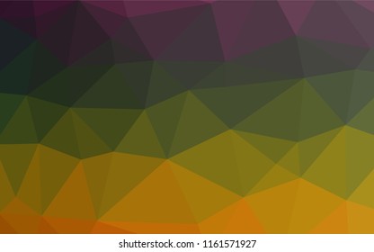 Dark Multicolor, Rainbow vector abstract mosaic background. Creative geometric illustration in Origami style with gradient. The best triangular design for your business.
