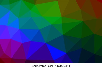 Dark Multicolor, Rainbow vector abstract mosaic backdrop. Shining colored illustration in a Brand new style. The elegant pattern can be used as part of a brand book.
