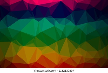 Dark Multicolor, Rainbow vector abstract mosaic background. Glitter abstract illustration with an elegant design. Brand new style for your business design.