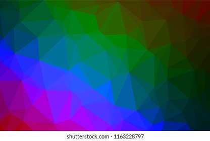 Dark Multicolor, Rainbow vector abstract mosaic background. Brand new colored illustration in blurry style with gradient. The textured pattern can be used for background.