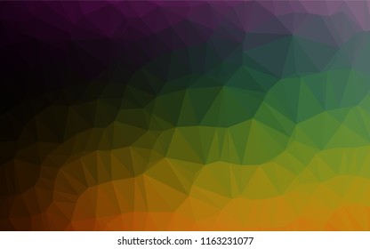 Dark Multicolor, Rainbow vector abstract polygonal layout. An elegant bright illustration with gradient. The completely new template can be used for your brand book.