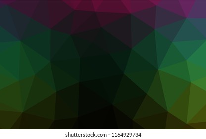 Dark Multicolor, Rainbow vector abstract mosaic pattern. Glitter abstract illustration with an elegant design. The template can be used as a background for cell phones.