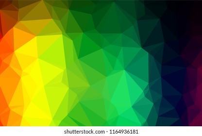 Dark Multicolor, Rainbow vector abstract polygonal cover. Colorful illustration in abstract style with gradient. A new texture for your design.