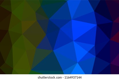 Dark Multicolor, Rainbow vector abstract mosaic background. Glitter abstract illustration with an elegant design. Brand new design for your business.