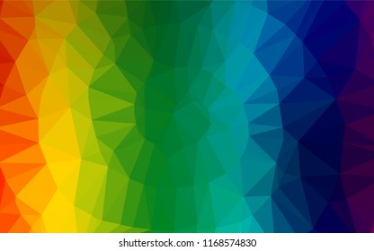 Dark Multicolor, Rainbow vector abstract mosaic pattern. Shining colored illustration in a Brand new style. A new texture for your design.