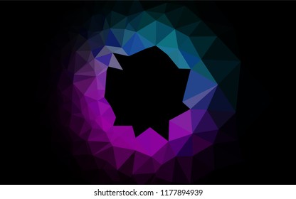 Dark Multicolor, Rainbow vector abstract polygonal texture. An elegant bright illustration with gradient. A completely new design for your business.