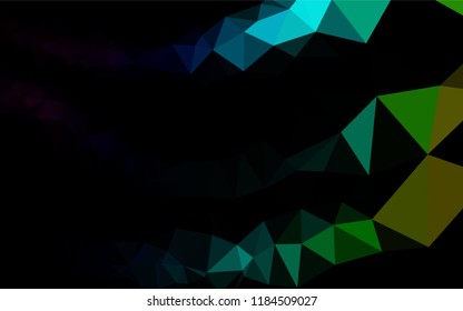 Dark Multicolor, Rainbow vector abstract mosaic pattern. Glitter abstract illustration with an elegant design. The template can be used as a background for cell phones.