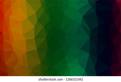 Dark Multicolor, Rainbow vector abstract mosaic backdrop. An elegant bright illustration with gradient. A new texture for your design.