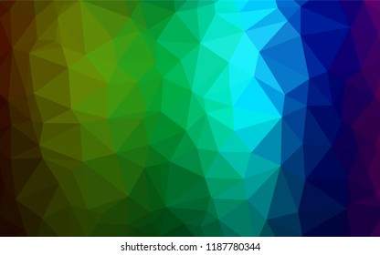 Dark Multicolor, Rainbow vector abstract mosaic pattern. An elegant bright illustration with gradient. The template can be used as a background for cell phones.