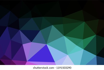 Dark Multicolor, Rainbow vector abstract mosaic backdrop. Glitter abstract illustration with an elegant design. The completely new template can be used for your brand book.