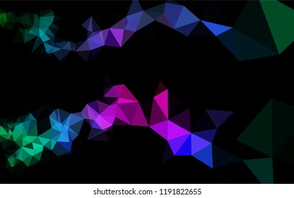 Dark Multicolor, Rainbow vector abstract mosaic background. Glitter abstract illustration with an elegant design. The polygonal design can be used for your web site.