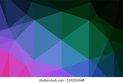 Dark Multicolor, Rainbow vector abstract mosaic backdrop. Brand new colored illustration in blurry style with gradient. A new texture for your design.