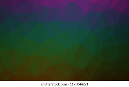 Dark Multicolor, Rainbow vector abstract mosaic backdrop. Glitter abstract illustration with an elegant design. A completely new template for your business design.