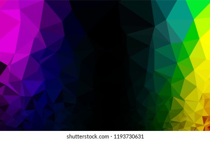 Dark Multicolor, Rainbow vector abstract mosaic pattern. Colorful abstract illustration with gradient. The completely new template can be used for your brand book.