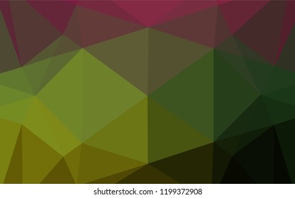 Dark Multicolor, Rainbow vector abstract mosaic backdrop. Creative geometric illustration in Origami style with gradient. The best triangular design for your business.