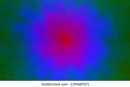Dark Multicolor, Rainbow vector abstract mosaic backdrop. Shining illustration, which consist of triangles. Brand new style for your business design.