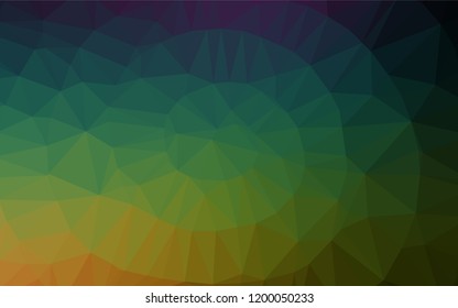 Dark Multicolor, Rainbow vector abstract mosaic backdrop. Glitter abstract illustration with an elegant design. The textured pattern can be used for background.