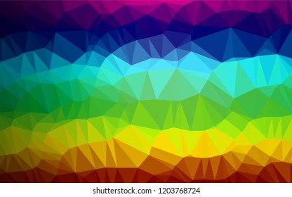 Dark Multicolor, Rainbow vector abstract mosaic pattern. A completely new color illustration in a vague style. The textured pattern can be used for background.