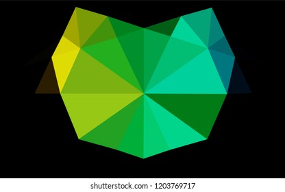 Dark Multicolor, Rainbow vector abstract polygonal cover. Creative illustration in halftone style with gradient. Brand new design for your business.