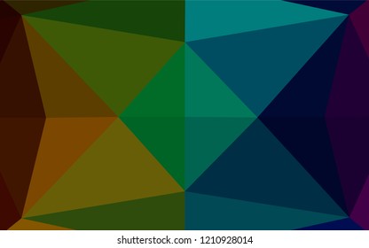Dark Multicolor, Rainbow vector abstract mosaic background. Brand new colored illustration in blurry style with gradient. A completely new template for your business design.