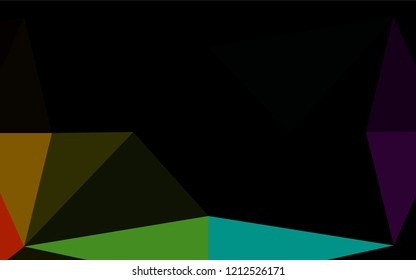 Dark Multicolor, Rainbow vector abstract mosaic backdrop. A vague abstract illustration with gradient. The textured pattern can be used for background.