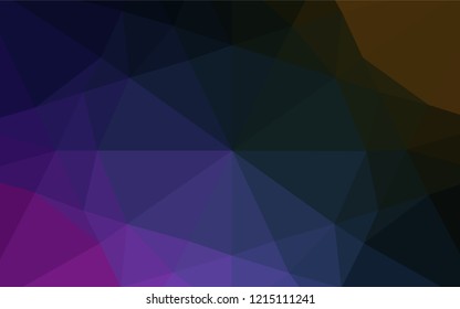 Dark Multicolor, Rainbow vector abstract polygonal cover. Brand new colored illustration in blurry style with gradient. A completely new design for your business.