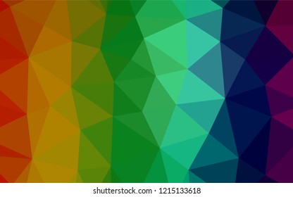 Dark Multicolor, Rainbow vector abstract mosaic backdrop. A vague abstract illustration with gradient. A completely new template for your business design.