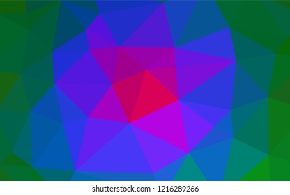 Dark Multicolor, Rainbow vector abstract polygonal texture. Creative illustration in halftone style with gradient. The elegant pattern can be used as part of a brand book.