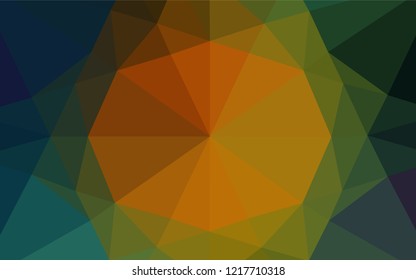 Dark Multicolor, Rainbow vector abstract polygonal cover. An elegant bright illustration with gradient. Brand new style for your business design.
