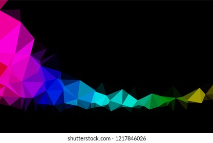 Dark Multicolor, Rainbow vector abstract mosaic backdrop. Brand new colored illustration in blurry style with gradient. A new texture for your design.